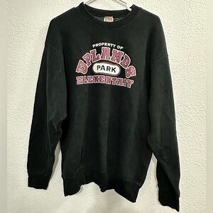 Vintage Fruit Of The Loom Uplands park Elementary Sweatshirt Size L